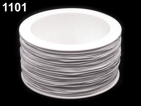 Guma pruženka kulatá 1,2mm klobouková bílá