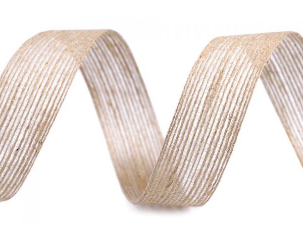 Stuha jutová přírodní šíře 2,5cm