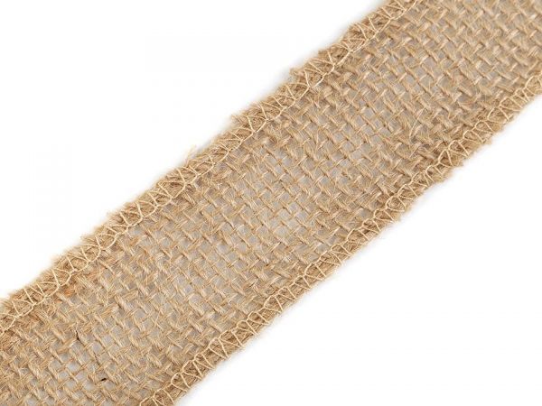 Stuha jutová přírodní šíře 3,5 cm