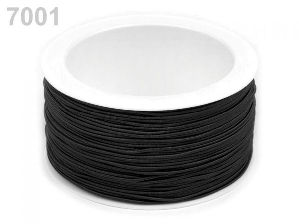 Guma pruženka kulatá 1,2mm klobouková černá