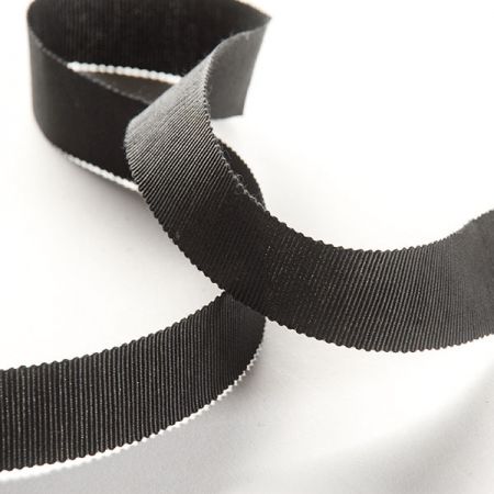 Rypsová stuha šíře 25mm jemná černá