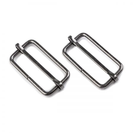 Posunovač na popruhy 20x35mm nikl černý