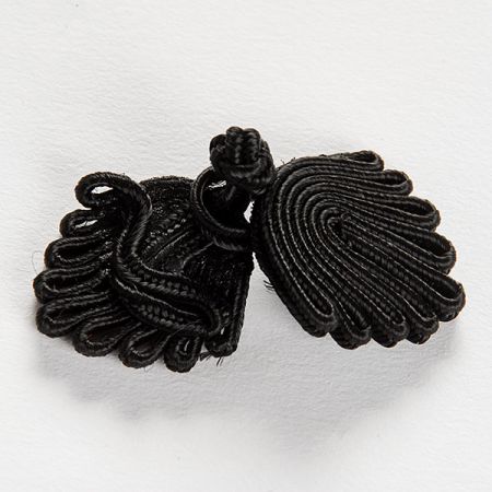 Japonské zapínání černé vějíř