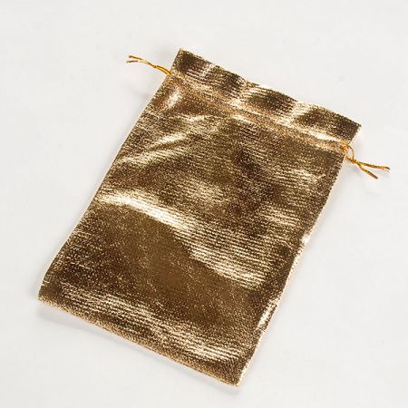 Dárkový pytlík zlatý 18x12cm