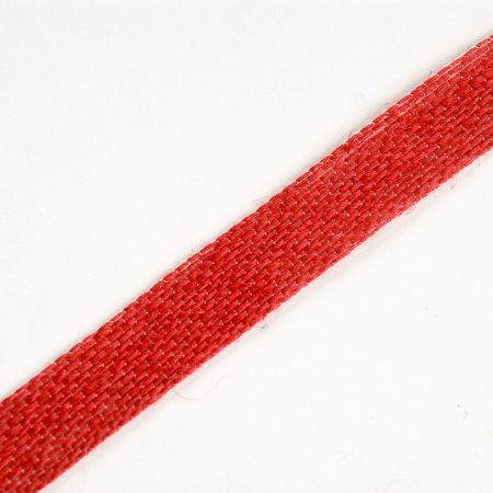 Stuha jutová přírodní šíře 15mm červená