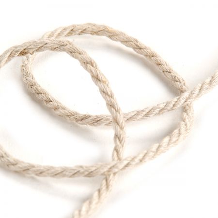 Šňůra točená lněná režné barvy