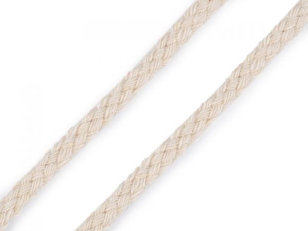 Oděvní šňůra knot pletený režné barvy 5mm
