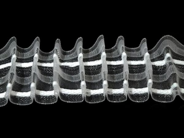 Záclonovka šíře 50 mm tužkové řasení transparentní