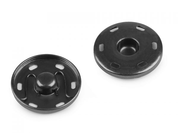Patentky kovové velikost 30mm nikl antracit