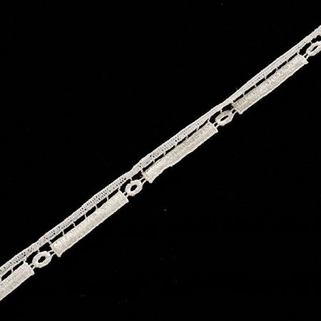 Krajka lemovací hrubá slonová kost geometric