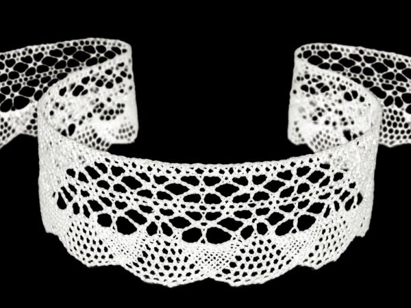 Krajka lem bavlněná paličkovaná šíře 32mm bílá