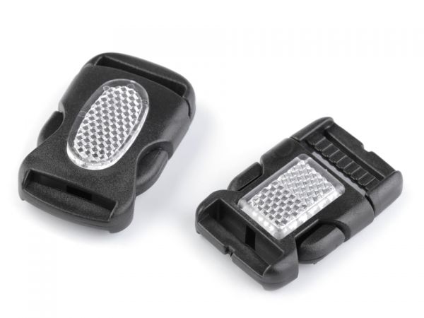 Spona trojzubec šířka 25 mm černá s odrazkou