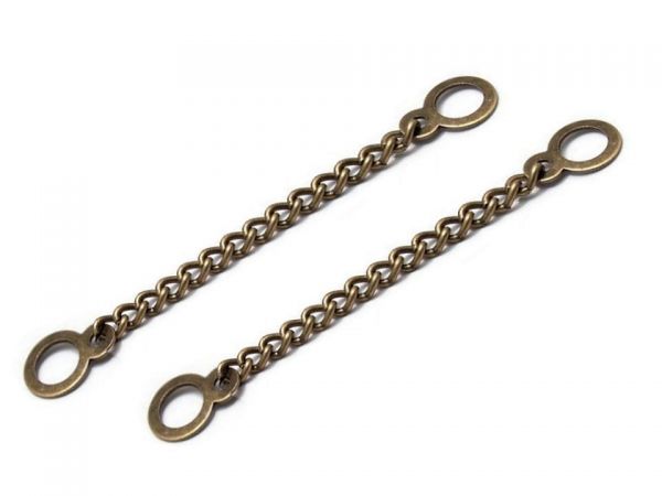 Poutko kovový řetízek staromosaz