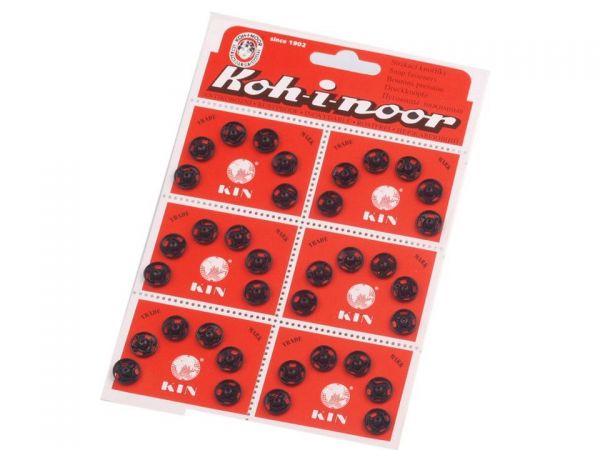 Patenty kovové velikost č.3 11/10mm černá