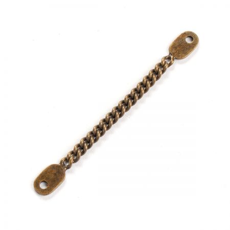 Poutko kovový řetízek robustní staromosaz