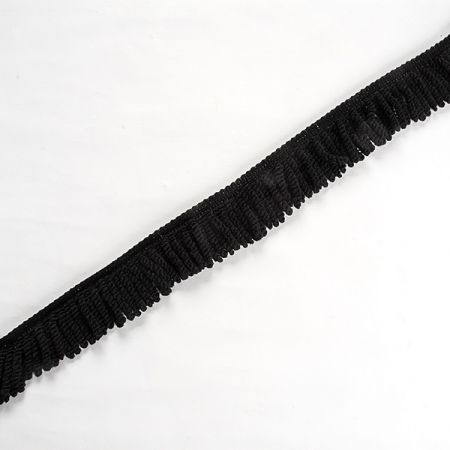 Třásně imitace pleteniny černé