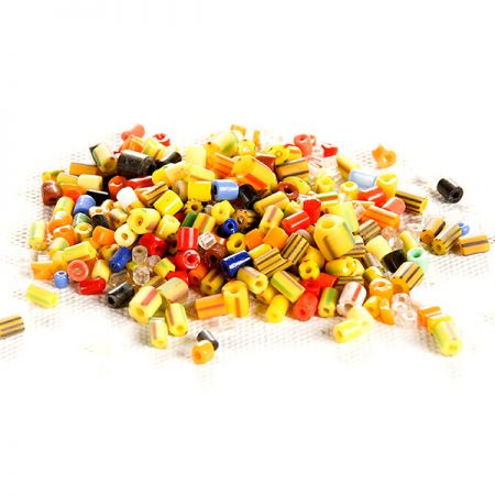 Korálky rokajl mix barev velký 20 gr.