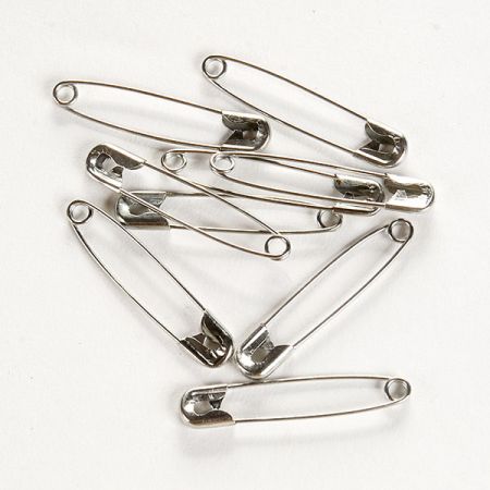 Spínací špendlík 45 mm stříbrný SLEVA