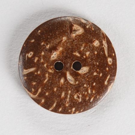 Knoflík plastový dvoudírkový hnědý