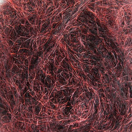 Mohérová pletací příze s leskem vínovočerná