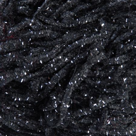 Žinylková pletací příze Marlen černo-stříbrná