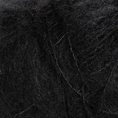 Mohérová směsová pletací příze MarLen černá střední síly