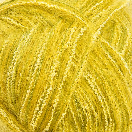 Mohérová směsová pletací příze žlutý melír