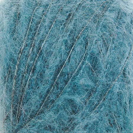 Mohérová směsová pletací příze tyrkysový melír