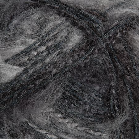 Vlněná pletací příze Marlen dlouhý vlas šedofialový melír