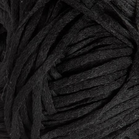 Bavlněná stužková pletací příze černá