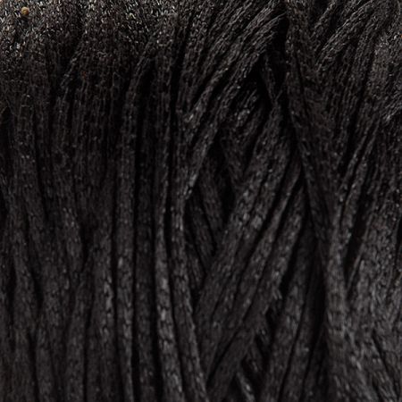 Směsová stužková pletací příze černá
