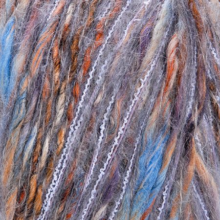 Vlněná pletací příze MarLen modro-rezavý melír