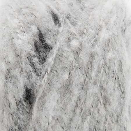 Mohér směs příze MarLen světle šedá černý nopek