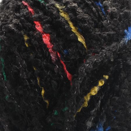 Bukle pletací příze MarLen černý melír