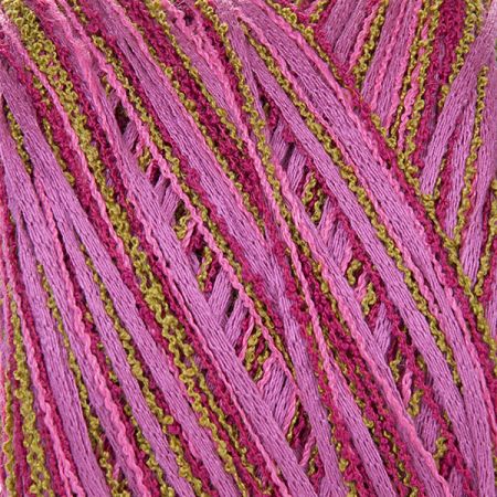 Bavlněná stužková příze Marlen růžová/olivová 