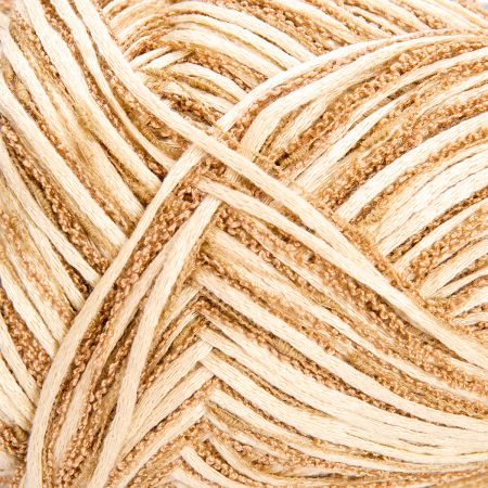 Stužková bavlněná pletací příze MarLen sv.hnědý melír