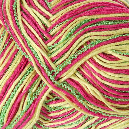 Bavlněná pletací příze MarLen růžovozelený melír