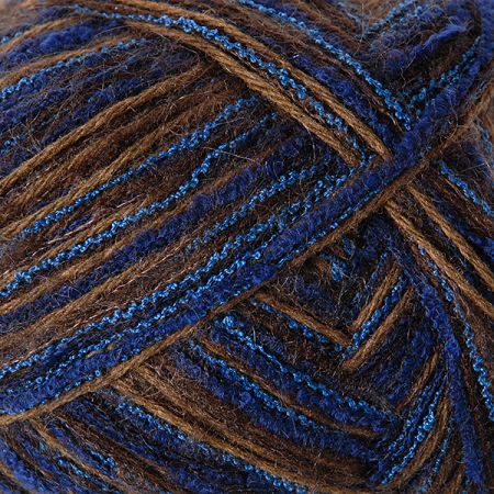 Vlněná pletací příze MarLen modrohnědý melír
