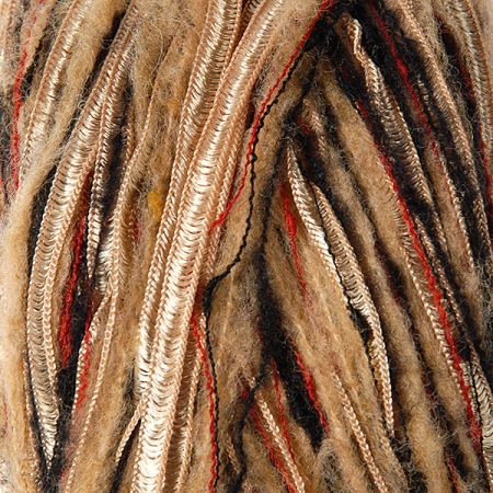 Vlněná pletací příze MaLen hnědozlatý melír