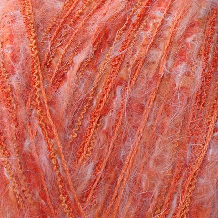 Směsová vlněná pletací příze oranžový melír