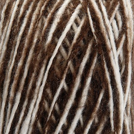 Vlněná směsová pletací příze MarLen hnědobílá