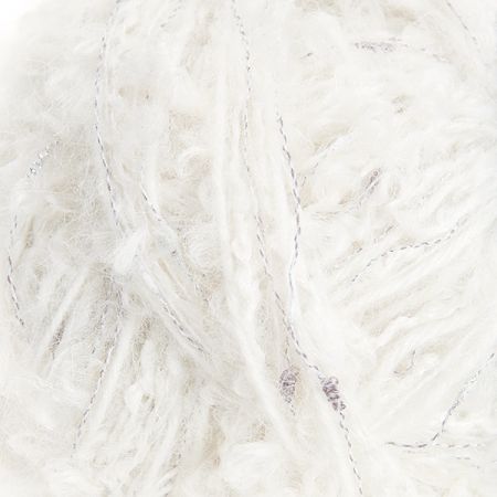 Vlněná buklé součky pletací příze MarLen bílá/stříbrná