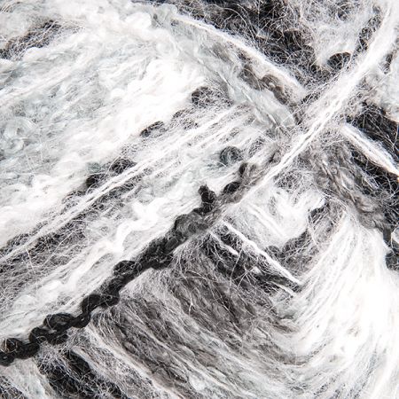 Směsová vlněná příze MarLen bukle černobílá