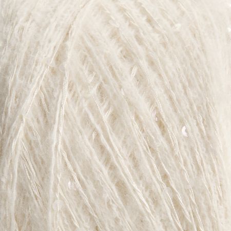 Pletací příze mohér směs MarLen s flitry smetanová