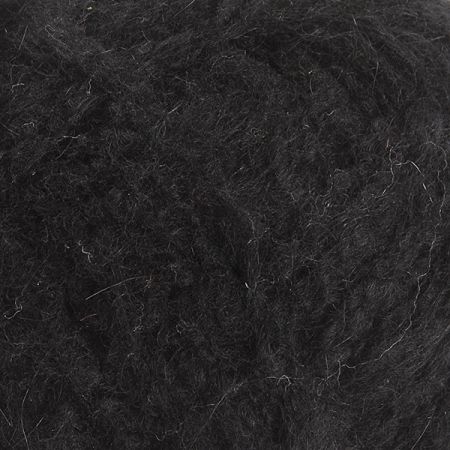 Pletací příze směs angora/vlna bukle černá