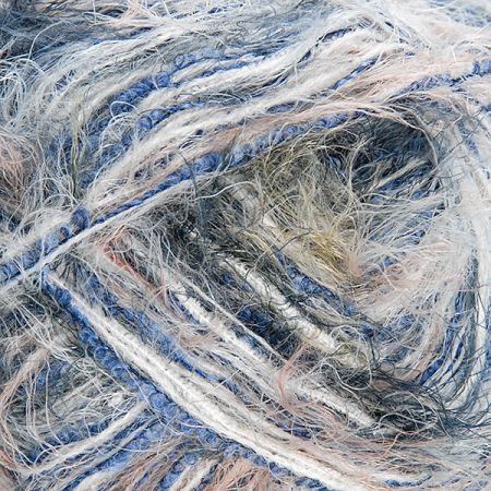 Efektní pletací příze Marlen modro-bílý melír s vlasem