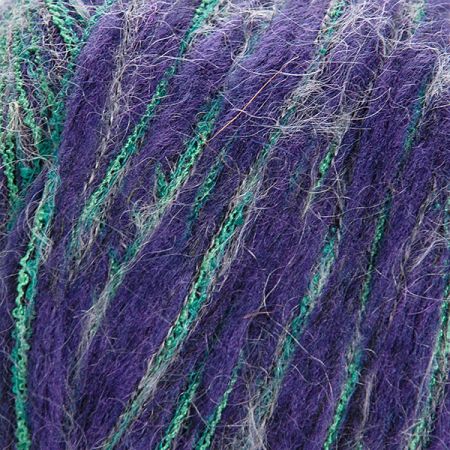 Vlněná pletací příze MarLen fialovozelený melír