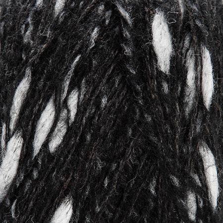 Vlněná pletací příze MarLen s nopky černobílá