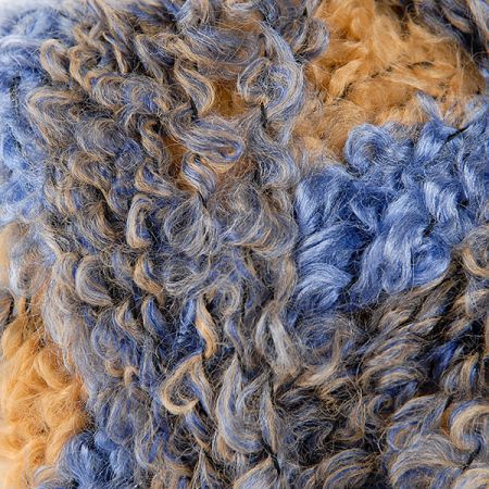 Vlna buklé samovzorovací příze MarLen hnědomodrá