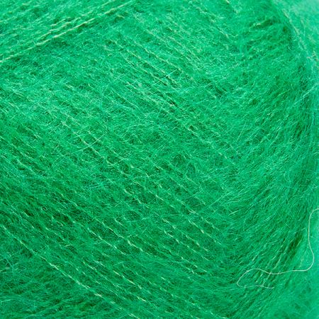 Pletací mohérová tenká příze ostře zelená